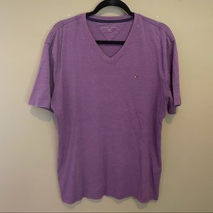 Purple Tommy Hilfiger V-Neck Tee
